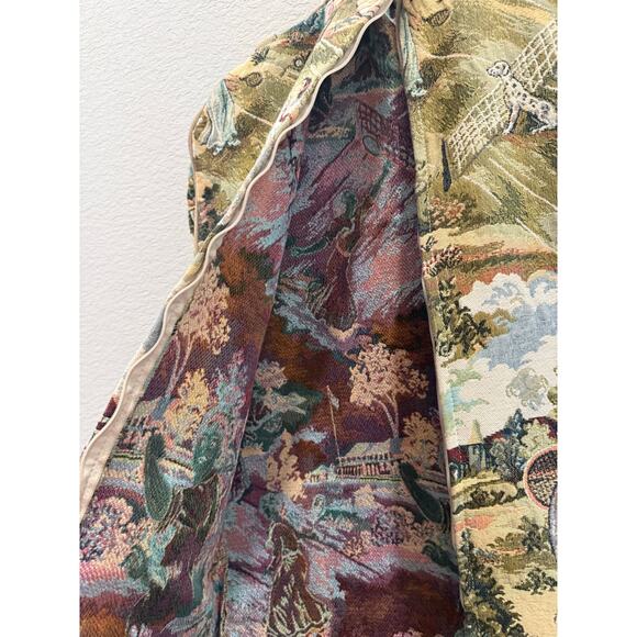 Vintage Talon Tapestry Zippered Garment Bag Luggage Cottage Core Feminine - Picture 3 of 10